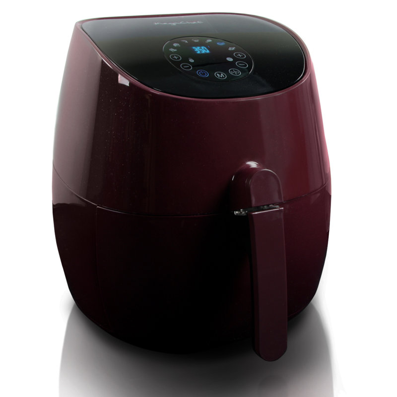 Méga chef 3,3 pte Friteuse à air et multi-cuiseur avec 7 réglages préprogrammés, Bourgogne