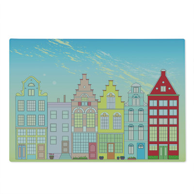 East Urban Home Glass Amsterdam Cutting Board