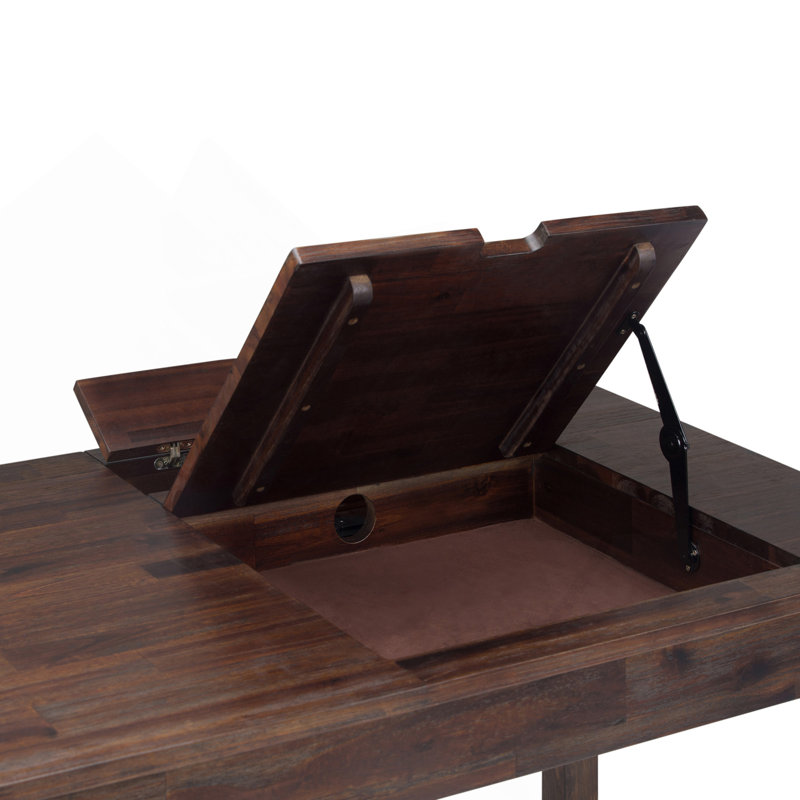 Desk - Distressed Charcoal Brown