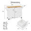 Îlot de cuisine avec comptoir à abattant, chariot d'îlot de cuisine roulant, table d'îlot de cuisine avec porte de grange avec armoire de rangement et support de tour, table d'îlot sur roulettes pour la cuisine-66573246