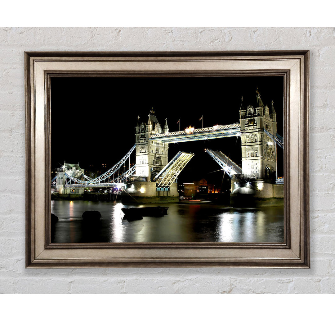 Gerahmtes Leinwandbild London Bridge Night Framed Print