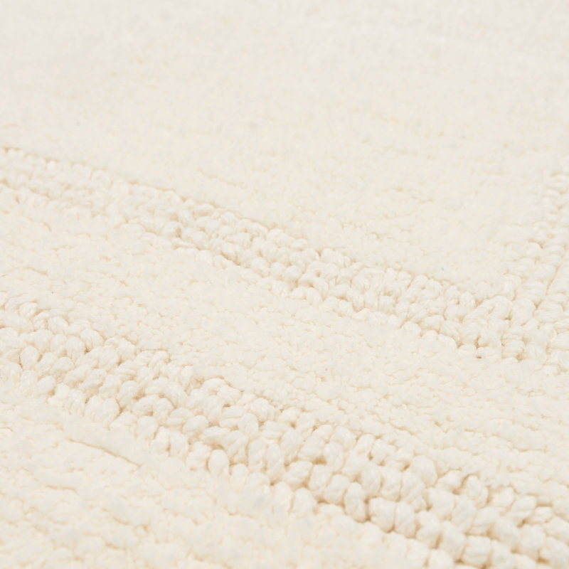 Kail Plush Stain/Fade Resistant Machine Washable Bath Mat, 17" W x 24" L, Natural
