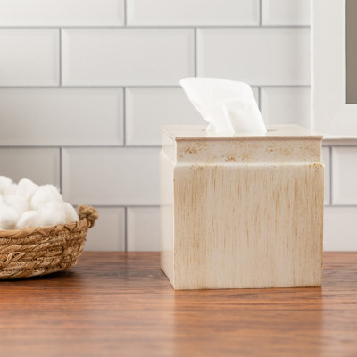 Rustic Luxe Square Tissue Box Cover