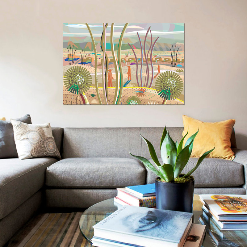 «Joshua Tree» par Charles Harker - Estampe numérique sur toile tendue avec châssis, H 8 po x l 12 po x P 0,75 po