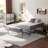 Veola Folding Bed, guest bed, office rest bed with 4'' Mattress, outside bed, Metal Structure with elasticity and flexible wood slats-880757458