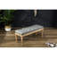 Banc de salle à manger capitonné en bois massif Habit, gris