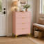 Commode 4 tiroirs pour la chambre à coucher, unité de rangement pour armoire de rangement, commode - rose-1925313824