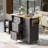 Mobile Kitchen Cart - 2 Slide-Out Shelves, Convenient European Style With Drawer Stylish & Functional-990071213