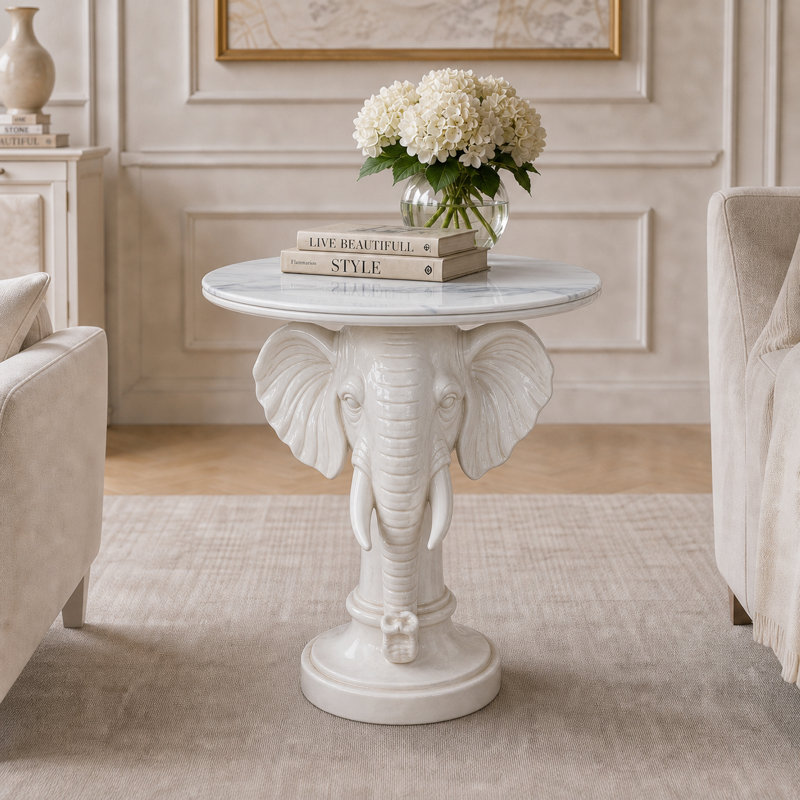 Table d'appoint Ivory Elephant Head