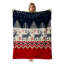 Plaid de Noël en flanelle polaire JYK, léger, respirant, doux et chaud en microfibre pelucheuse, 127 x 152 cm, motif rennes Fair Isle-134901674
