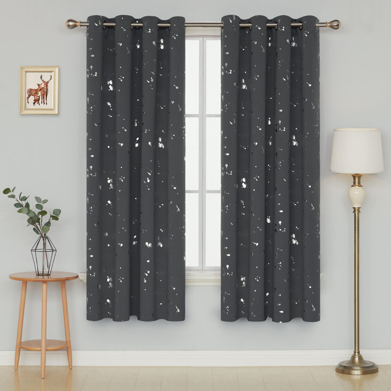 Siskiyou Room Darkening Curtain Pair, 52" W x 84" L, Dark Gray