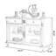 Buffet en bois massif brun noisette