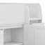 Lit mezzanine simple pour lit simple avec bureau coulissant et armoire de rangement, cadre de lit mezzanine en bois à fonctions multiples avec tablettes et tiroirs de rangement-598404165