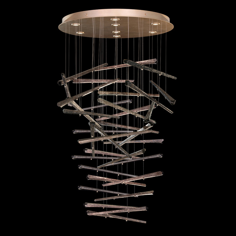 Elevate 8 - Light Cluster Pendant, Gold, Gold