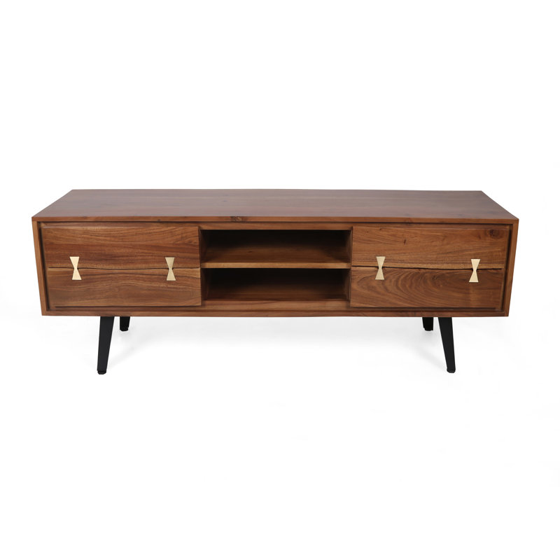 Buffet décoratif à 2 portes en bois massif