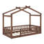 Structure de lit en bois avec clôture-1457319808