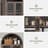 72" H x 31" W Farmhouse Arched Bookcase Wood Storage Display Cabinet With Glass Door & Adjustable Shelves-1669744276