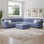 Housse extensible pour très grand canapé modulaire d'angle - Facile à nettoyer et durable - Collection Comfort