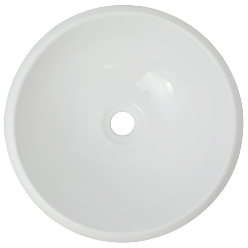 Lavabo de salle de bain circulaire en céramique Caprice