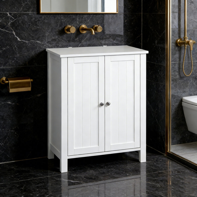 Storage Cabinet with Double Door and Adjustable Shelf