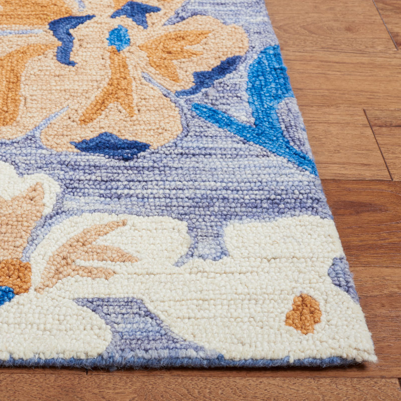 Jardin Hand Tufted Wool Floral Rug, Rectangle 3' x 5'