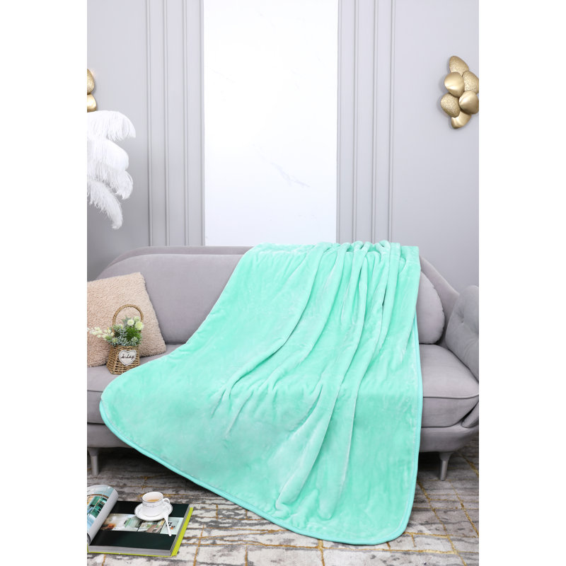 Bernestine Throw Blanket, W200 x L240cm, Mint Green