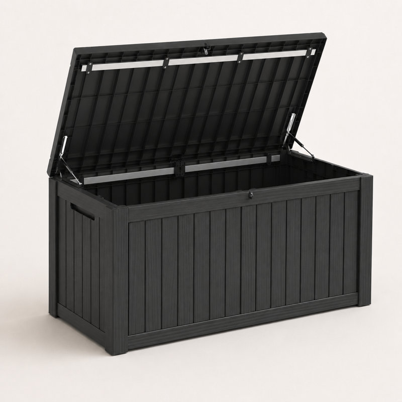 Boîte de rangement en résine 200 gallons, Noir