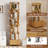 5-Tier Rotating Bookcase with Wheels and Drawers, 360° Swivel Corner Bookshelf, Solid Wood Storage Tower with Lockable Casters, Narrow Spinning Organizer for Living Room, Bedroom(Natural)-943396338-943396334