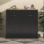 Trash Cabinet Tilt Out Freestanding, Pet Proof Kitchen Trash Cabinet Laundry Hamper with Cutting Board, Wood Garbage Recycling Station Hideaway Trash Holder Drawers-95136634