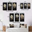 «Retro White Rose Portrait On Black», 3 pièces-1963084637-1963084626