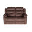 Ensemble de salon 2 pièces 1 x Causeuse 1 x Coussin inclinable Accoudoir Appui-tête Support capitonné vertical Finition chocolat