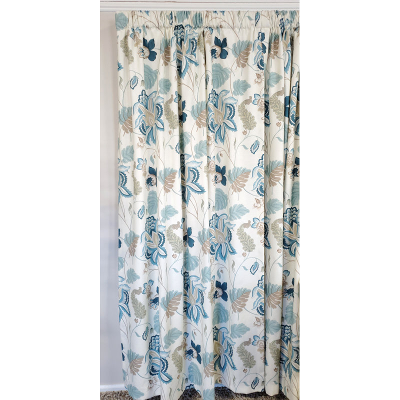 Samanta Lined Pair Of Panels Blue, 50" W x 96" L