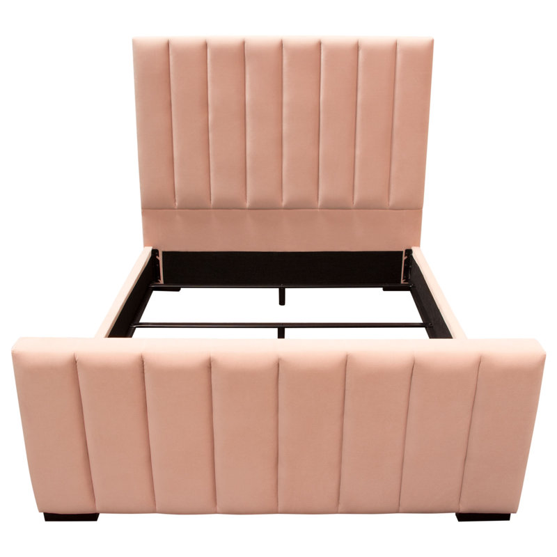 Venus Upholstered Bed, Blush Pink, Queen