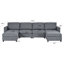 Canapé modulaire moderne avec rangement, canapé en tissu de chenille en forme de U 6 pour le salon, grand lit modulaire de 123 po