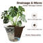 Ensemble de deux pots de fleurs avec relief classique-1157473355
