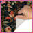 Dark Floral Pattern Bath Mat-180320482