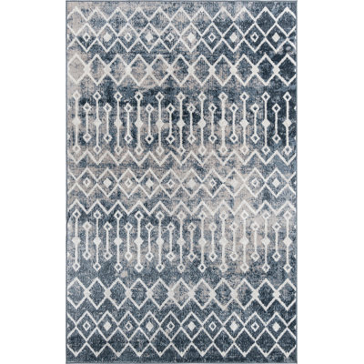 Tapis abstrait bleu