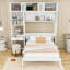 Lit escamotable en bois avec bureau, tablettes de rangement et armoire supérieure-1487678137-1487678135