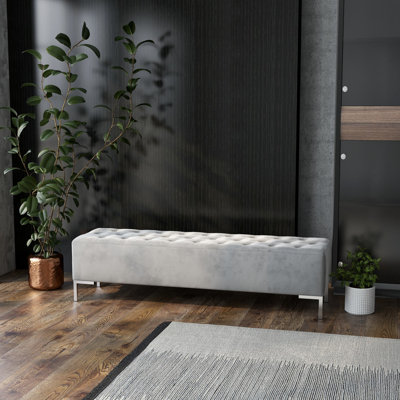 Osvaldo Velvet Upholstered Bench