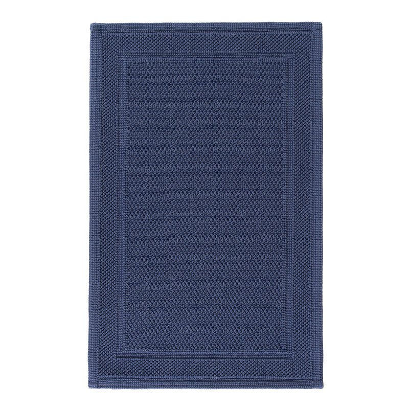 Bee Waffle Rectangle Bath Rug, 20" W x 31" L, Fog