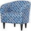Fauteuil demi-tonneau en polyester de 30 po Caspar