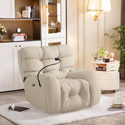Fauteuil inclinable pivotant en similicuir
