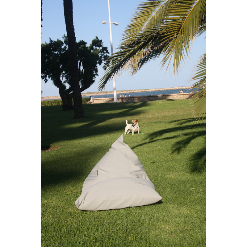 Outdoor Friendly Refillable Bean Bag Lounger, Grey