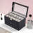 Watch Storage Display Box, Watch Storage Case, 3-Tier Organizer Watch Showcase