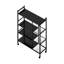 Multi-tiered Kitchen Microwave Storage Rack with Wheels-1587496956