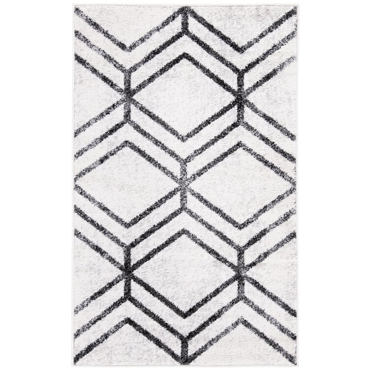 Savoy Gray/White Area Rug Zipcode Design Rug Size: Rectangle 5'2 x 7'2