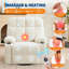 Fauteuil inclinable à bascule surdimensionné avec chaleur et massage - pivotant, inclinable et relaxant-1786320984