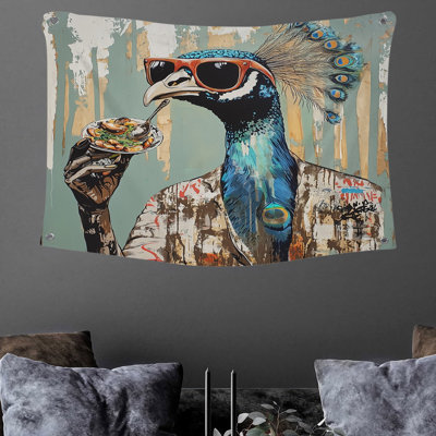 Peacock Wall Tapestry -  Animal Wall Decor