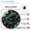 Horloge murale en verre cosmique-nébuleuse-horloge-flocons de neige 12 po