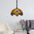 Forontenac 1 - Light Victorian Style Hanging Lights Stained Glass Dome Pendant